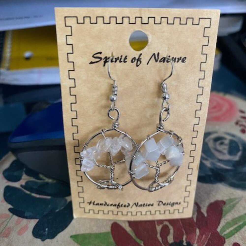 HAND CRAFTED -Tree Of Life Earrings - NWT - Picture 3 of 3